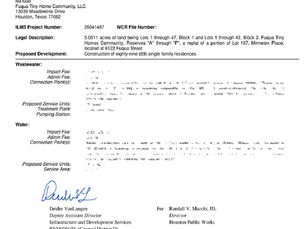 Utility Milestone: WCR Letter Issued (Water & Wastewater Review Completed)