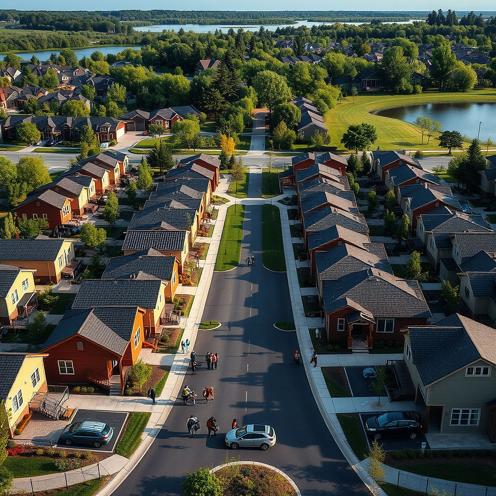 700 sqft print 1 and 2 levels mixed tiny houses with - 90 houses community with open park