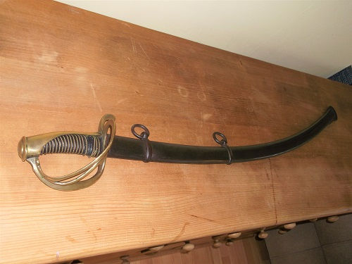 Thumbnail: Polish cavalry sabre and scabbard - circa 1815 - 1830