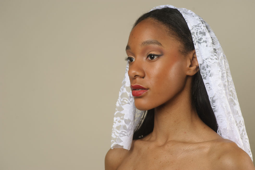 Natural dewy wedding glam