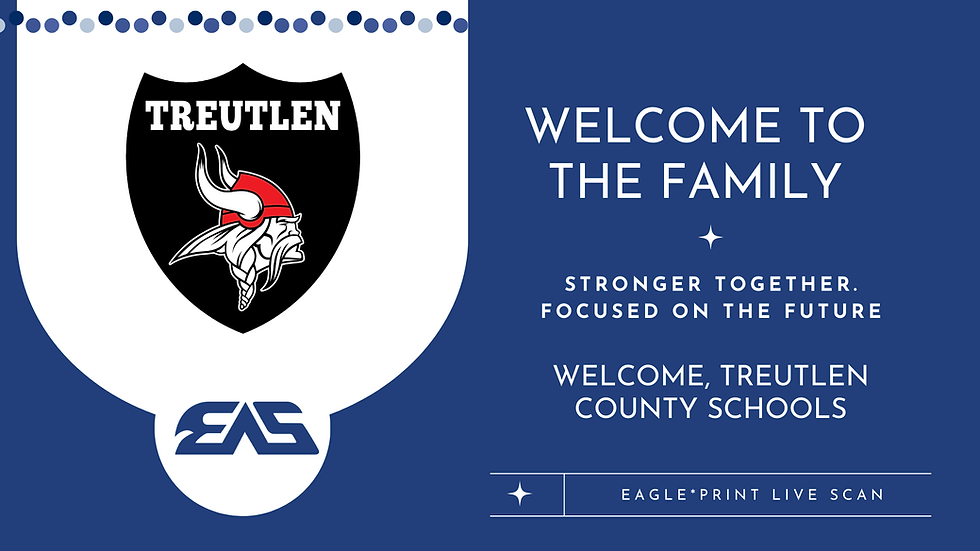 We’re excited to welcome Treutlen County Schools to the Eagle Advantage family! With Eagle*Print Desktop Live Scan, the district gains a modern, efficient fingerprinting solution designed to enhance safety and peace of mind for staff, students,
and the community.
