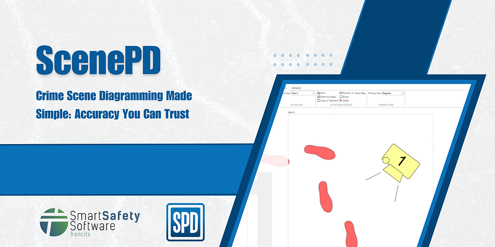 From car crashes to complex investigations, ScenePD crime scene diagramming software makes documentation fast and accurate while integrating seamlessly with AccuraCSI.