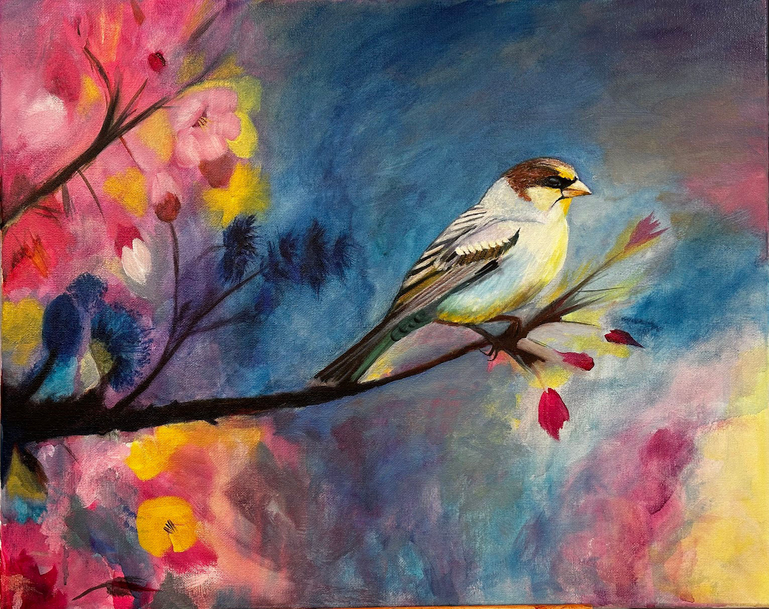 Spring Bird in oil