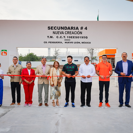 Entrega Samuel García infraestructura de nueva generación educativa en Pesquería