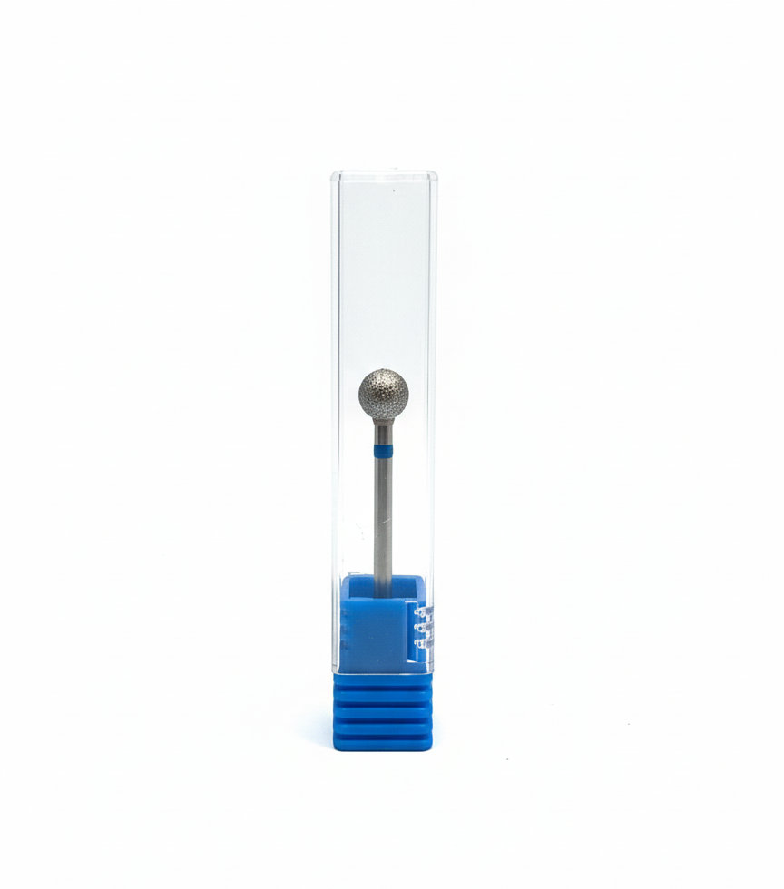Cuticle Medium Ball Drill Bits- Medium Course (Blue)