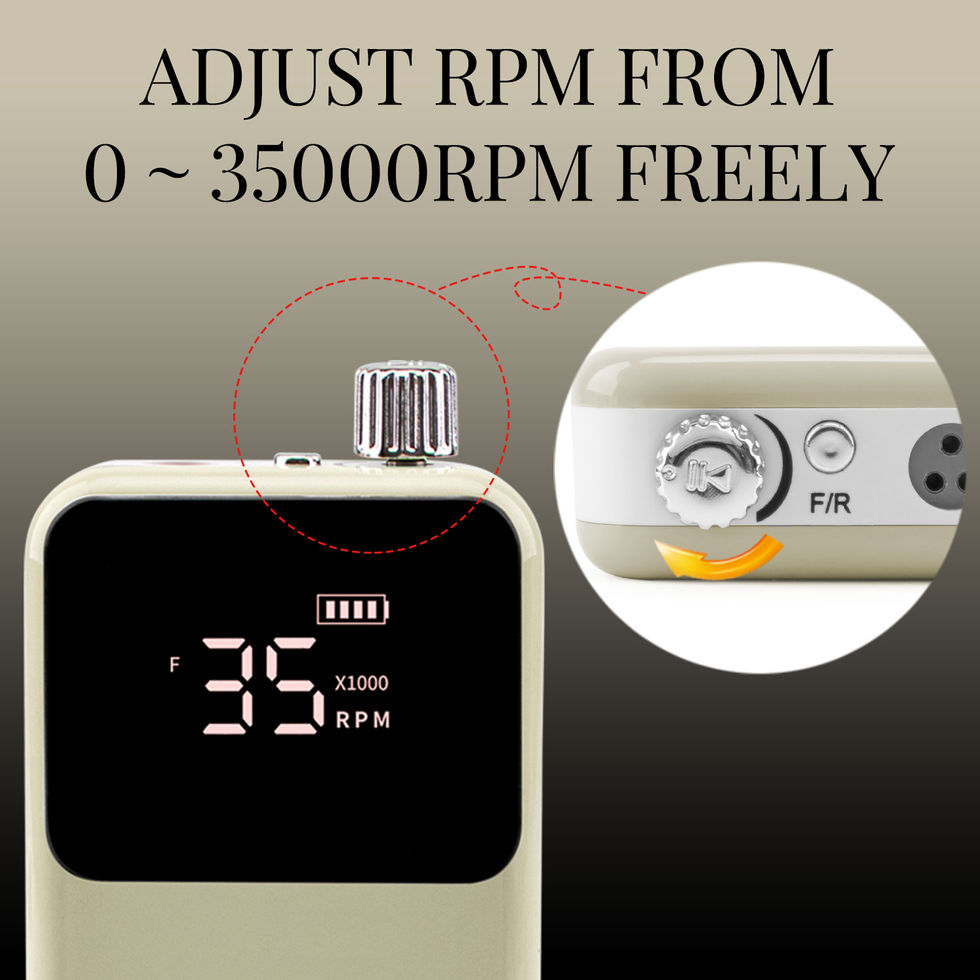 Cream Portable Cordless Nail Drill