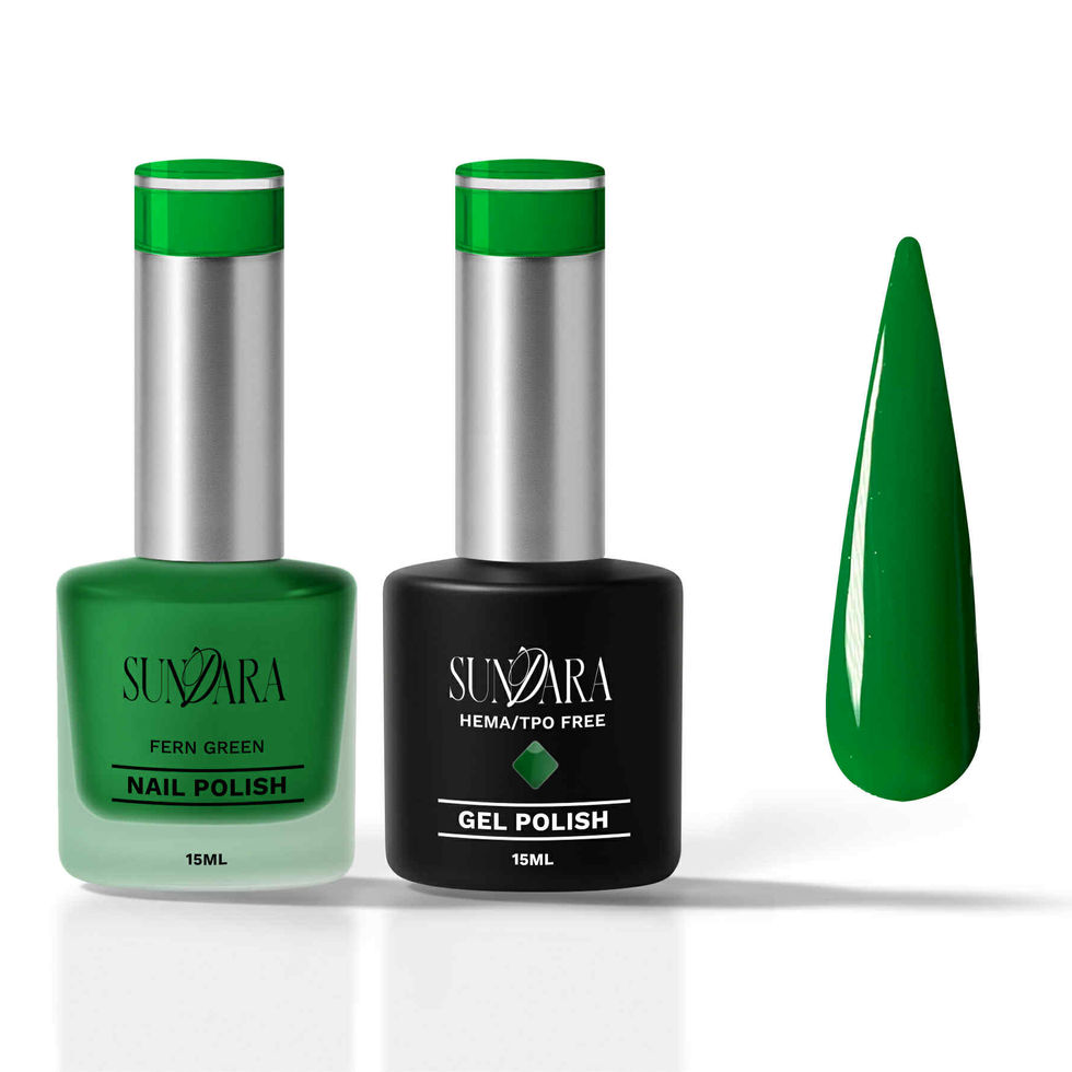 Green Nail Polish & Gel Polish Duo Whole Collection #101-110 (10 colors)
