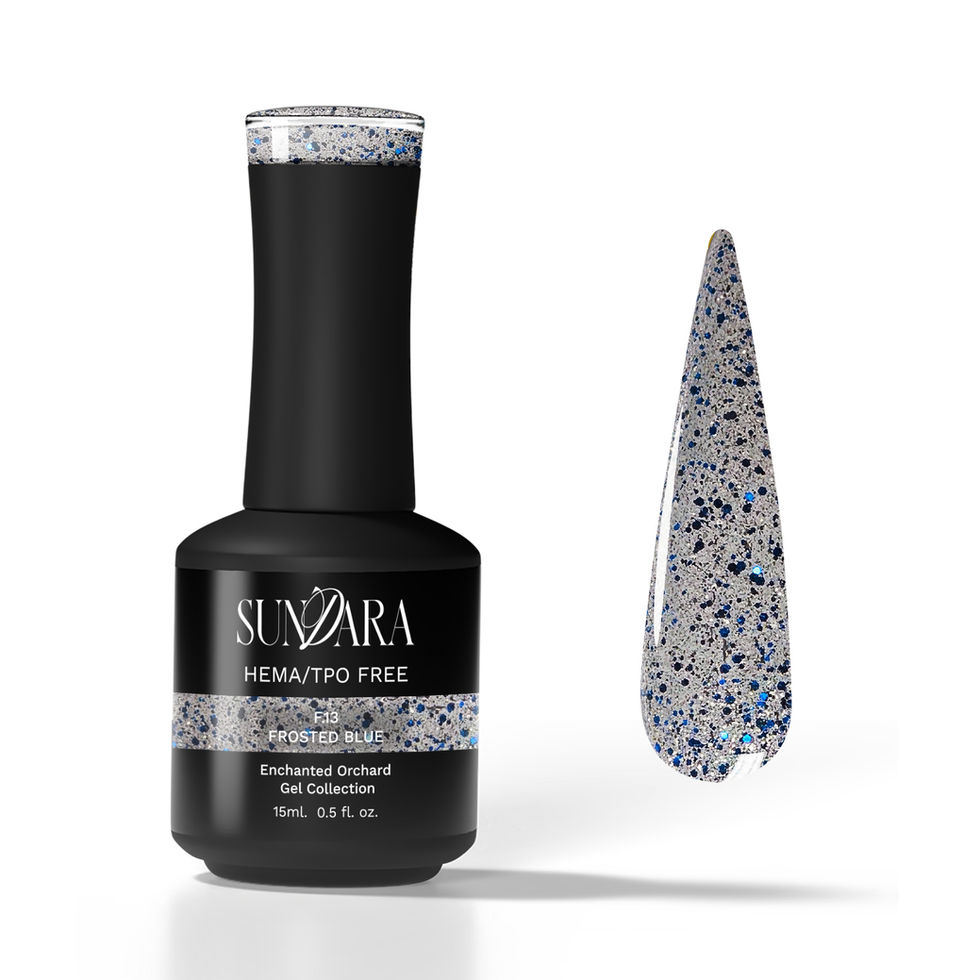 F.13 - Frosted Blue- Glitter gel polish