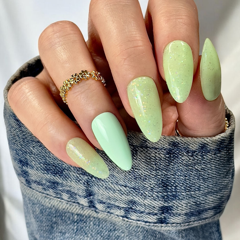 Clover Sweet- Milky Glitter Gel Polish