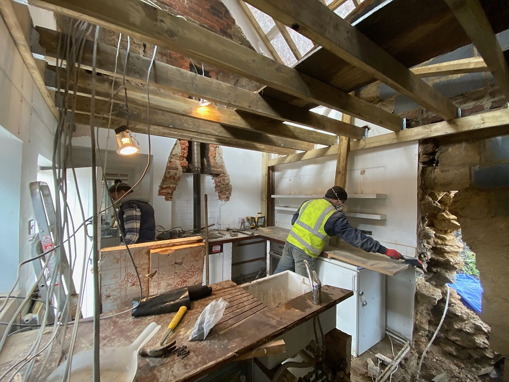 Oxfordshire cottage renovation building site