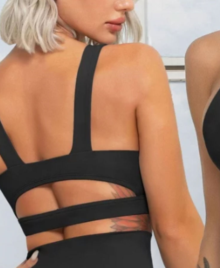 Thumbnail: Recycled Nylon Black Sports Bra