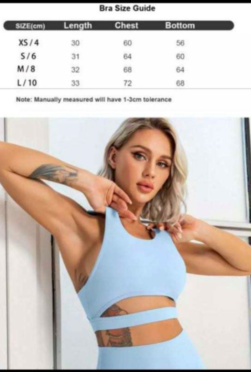 Thumbnail: Nylon Blue Sports Bra - New consumer Recycled material 