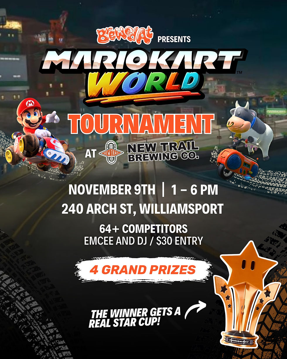 Mario Kart World Tournament at New Trail Brewing
