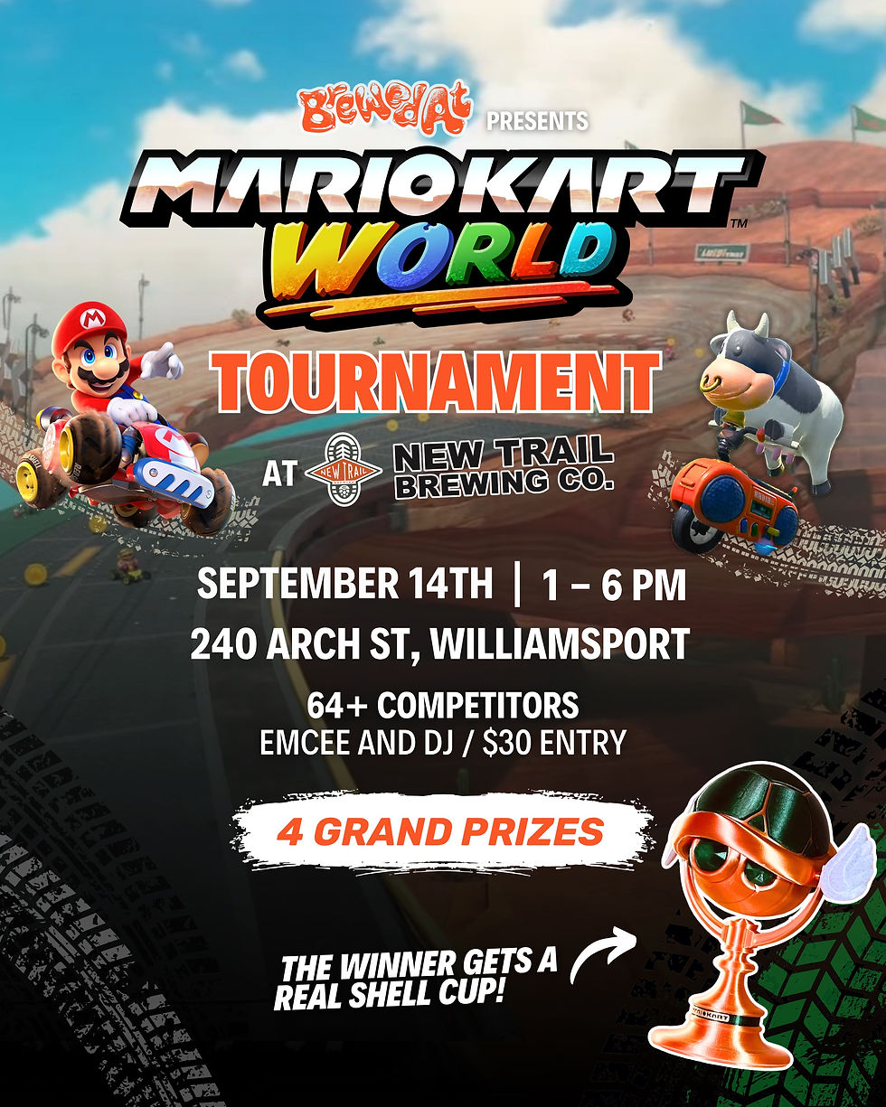 Mario Kart World Tournament at New Trail Brewing
