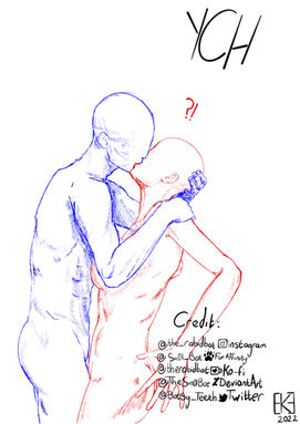 ych, your character here, a and b, a & b, your character in this pose, any character, male x male, male x female, female x female, any gender x any gender, commission, request, kiss, sudden kiss, accidental kiss, unexpected kiss, 