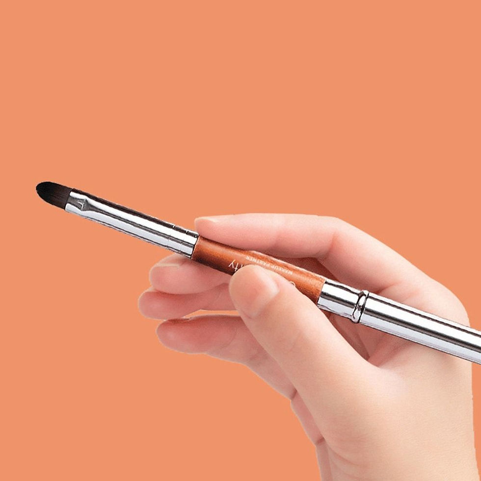 Thumbnail: Beauty Lady Lip Gloss Brush Makeup Brush Metal Handle with Protect Cap Cosmetic 