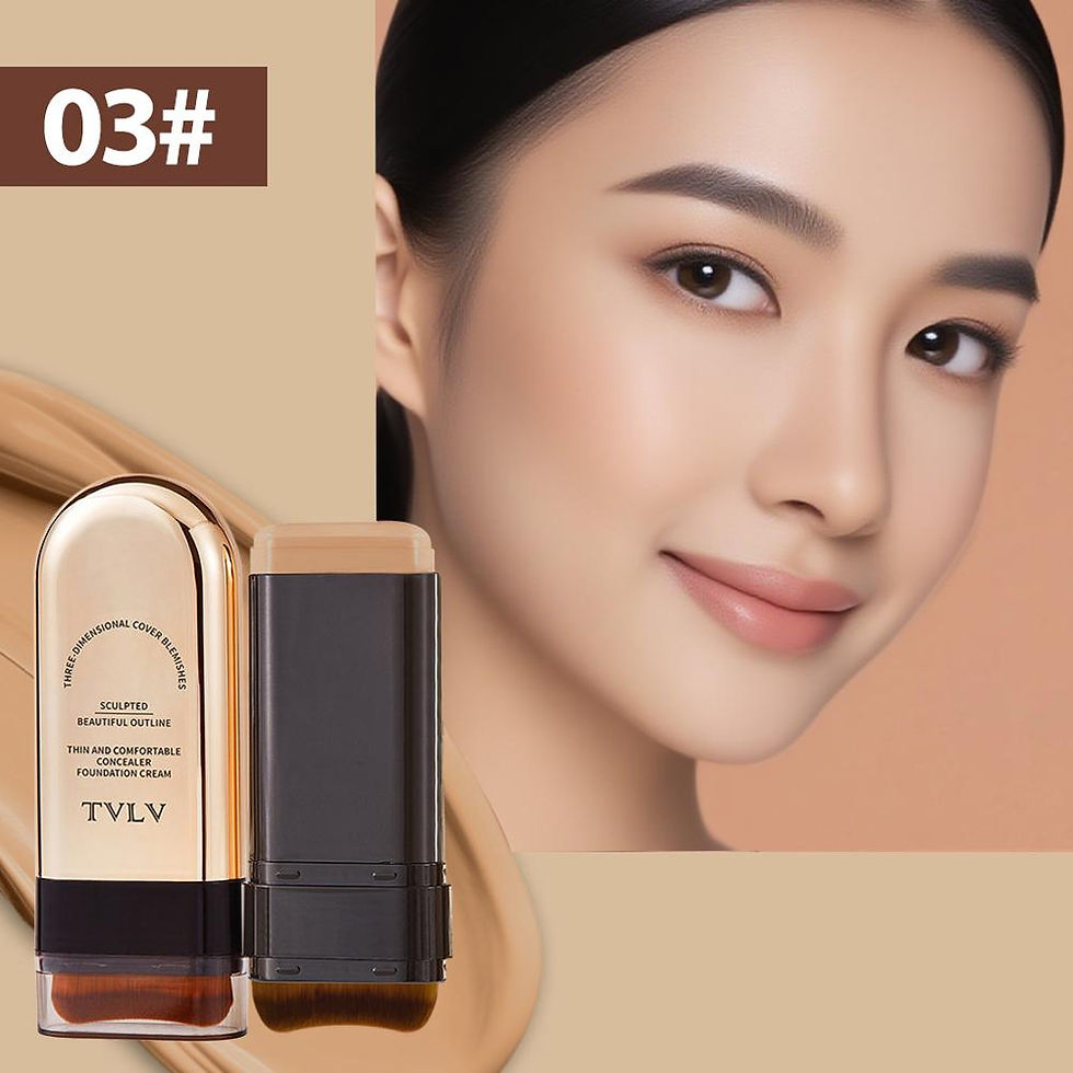 Thumbnail: Waterproof Concealer Foundation Stick With Brush - All-in-One Long-Lasting, Oil 