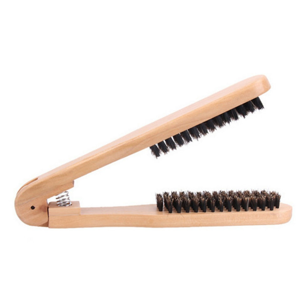Thumbnail: Hair Straightener Styling Comb Straightening Clamp Brush Mane Double Sided Haird