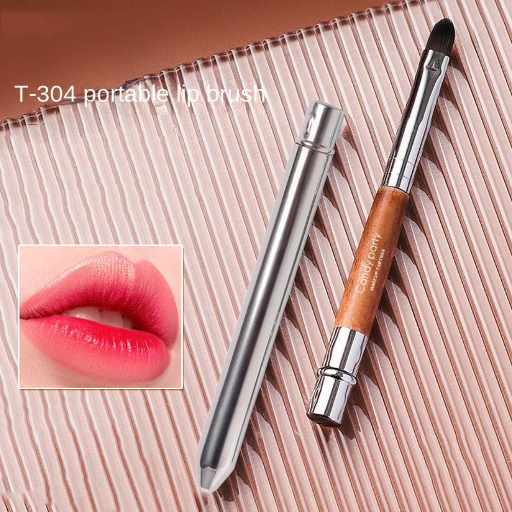 Beauty Make Up Tool Lip Gloss Brush Makeup Brush with Protect Cap Lady Lipstick 