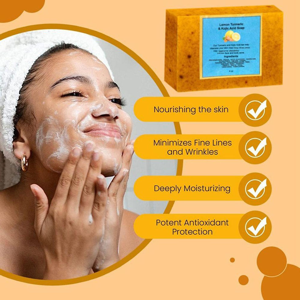 Thumbnail: Turmeric Lemon Soap/cleansing pad/Face Cream/Serum Turmeric Series Skincare Prod