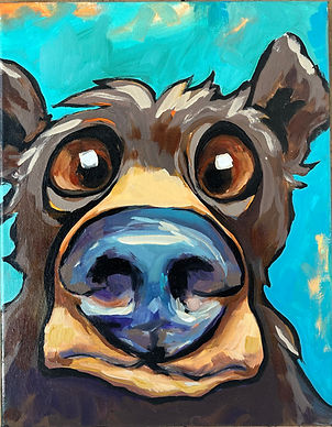 Bear Surprise: Original 11x14 Acrylic Painting