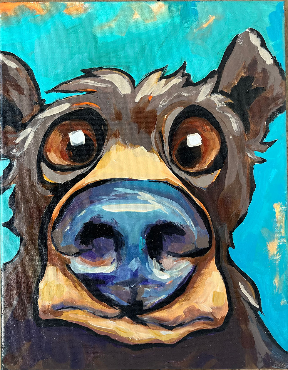 Bear Surprise: Original 11x14 Acrylic Painting