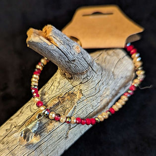 Multicolored Crystal Beads with Wrapped Clear Stretch Bracelets