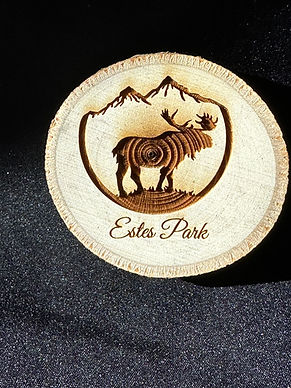 Estes Park Elk Wood Magnet