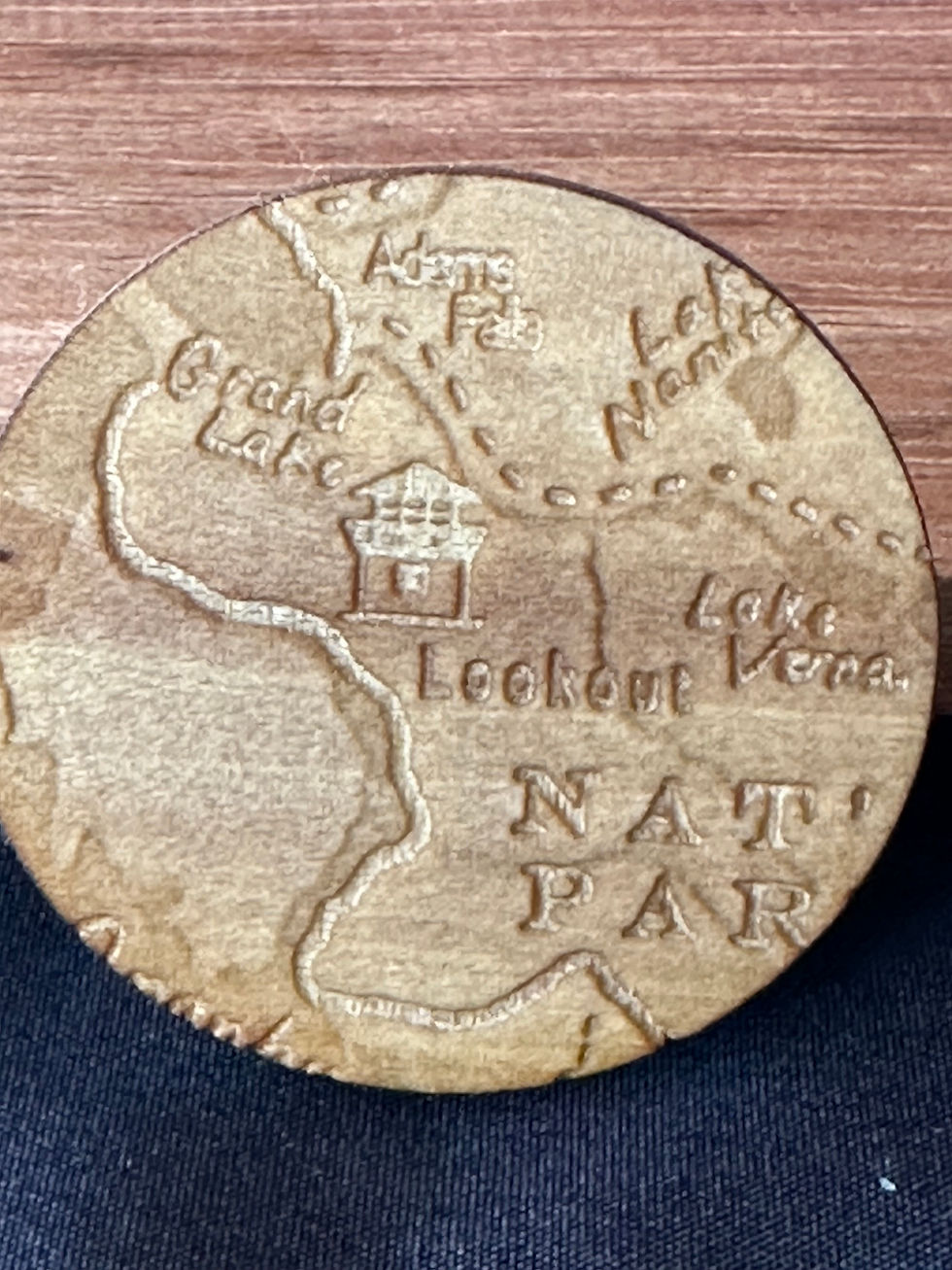 Grand Lake Map Wood Magnet