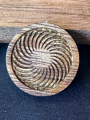Swirl Dark Wood Magnet