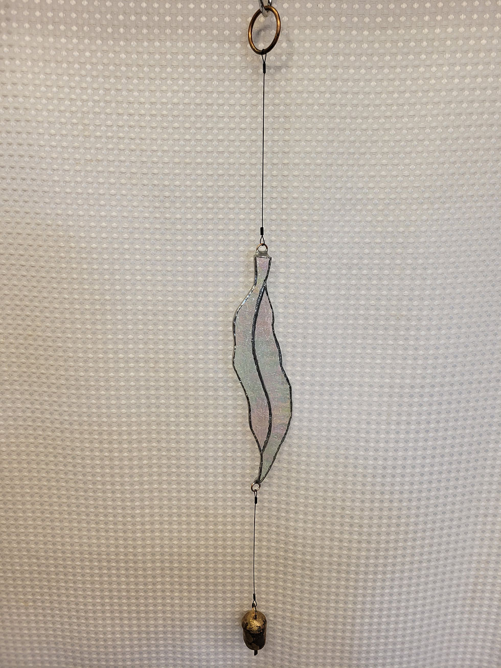 Iridescent Stained Glass Fearher Suncatcher