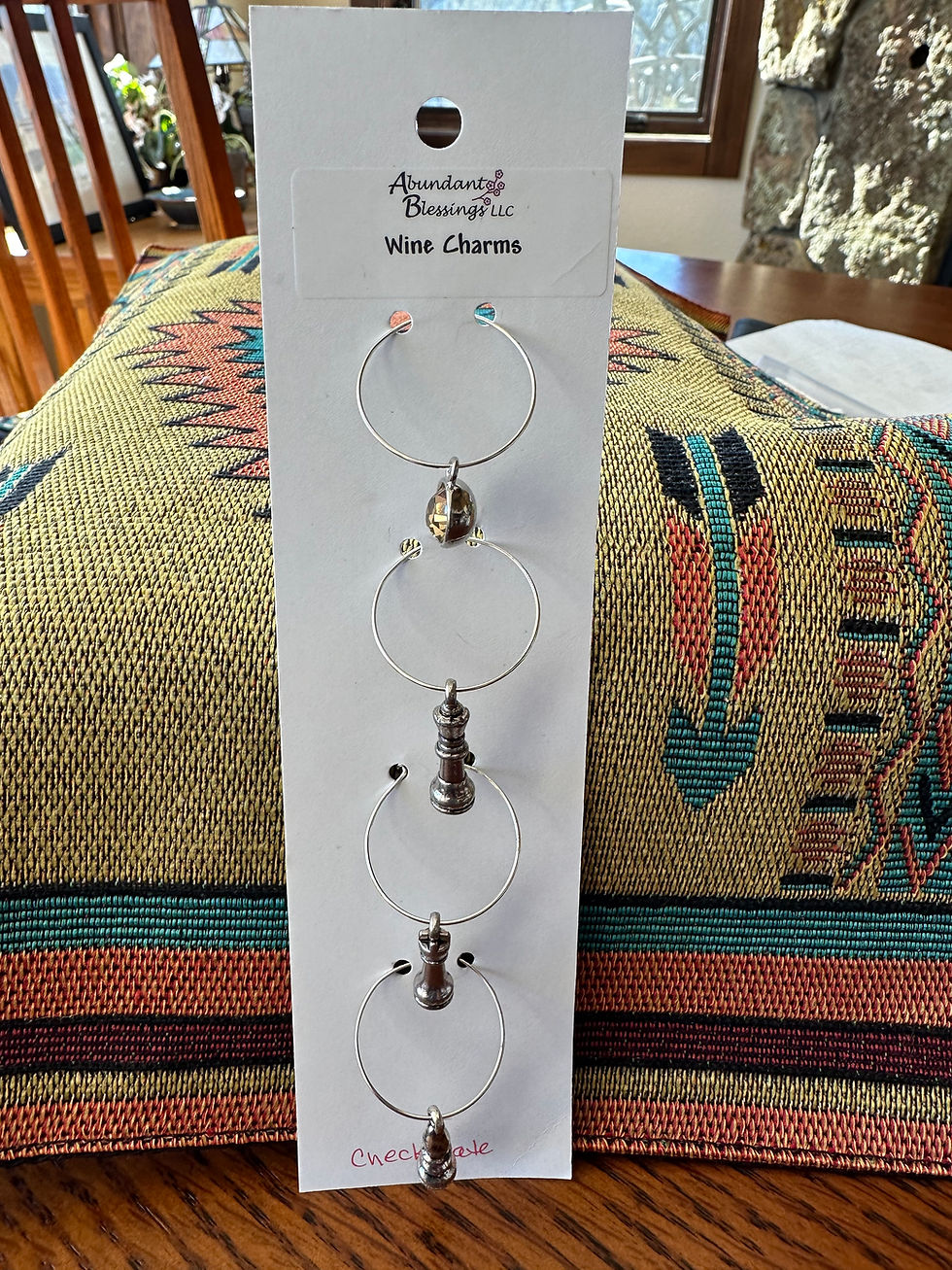 Checkmate Wine Charms