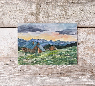 10th Mountain Division Jackal Hut: 5x7 Card