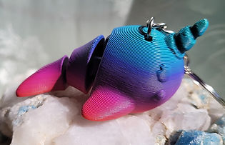 Narwhal Matte Green/Blue/Purple/Pink Key Chain Reg