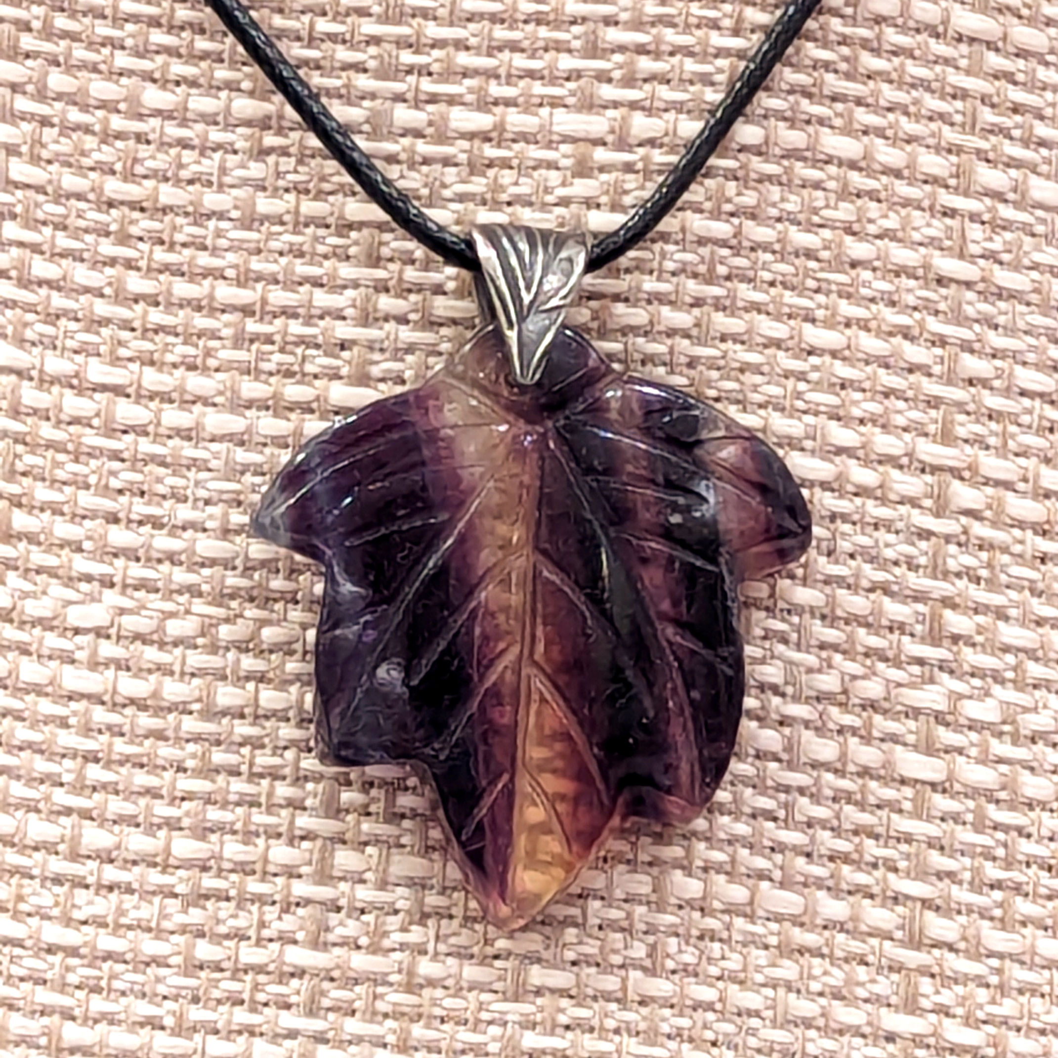 Fluorite Leaf Necklace