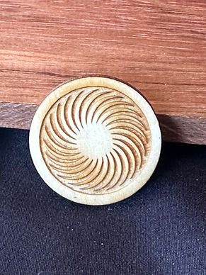 Swirl Light Wood Magnet