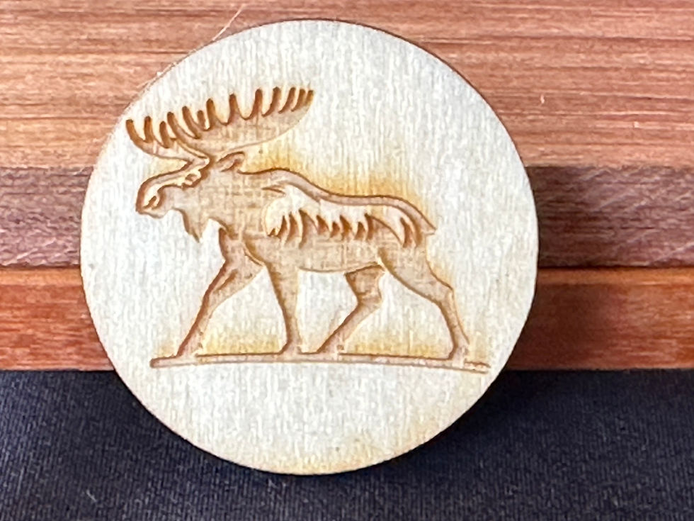 Wood Full Moose Magnet