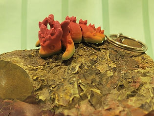 Delicate Crystal Dragon Mat Dark Salmon to Green Rainbow