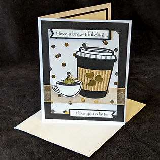 "Brew-tiful" Coffee Card : Handcrafted Greeting Card