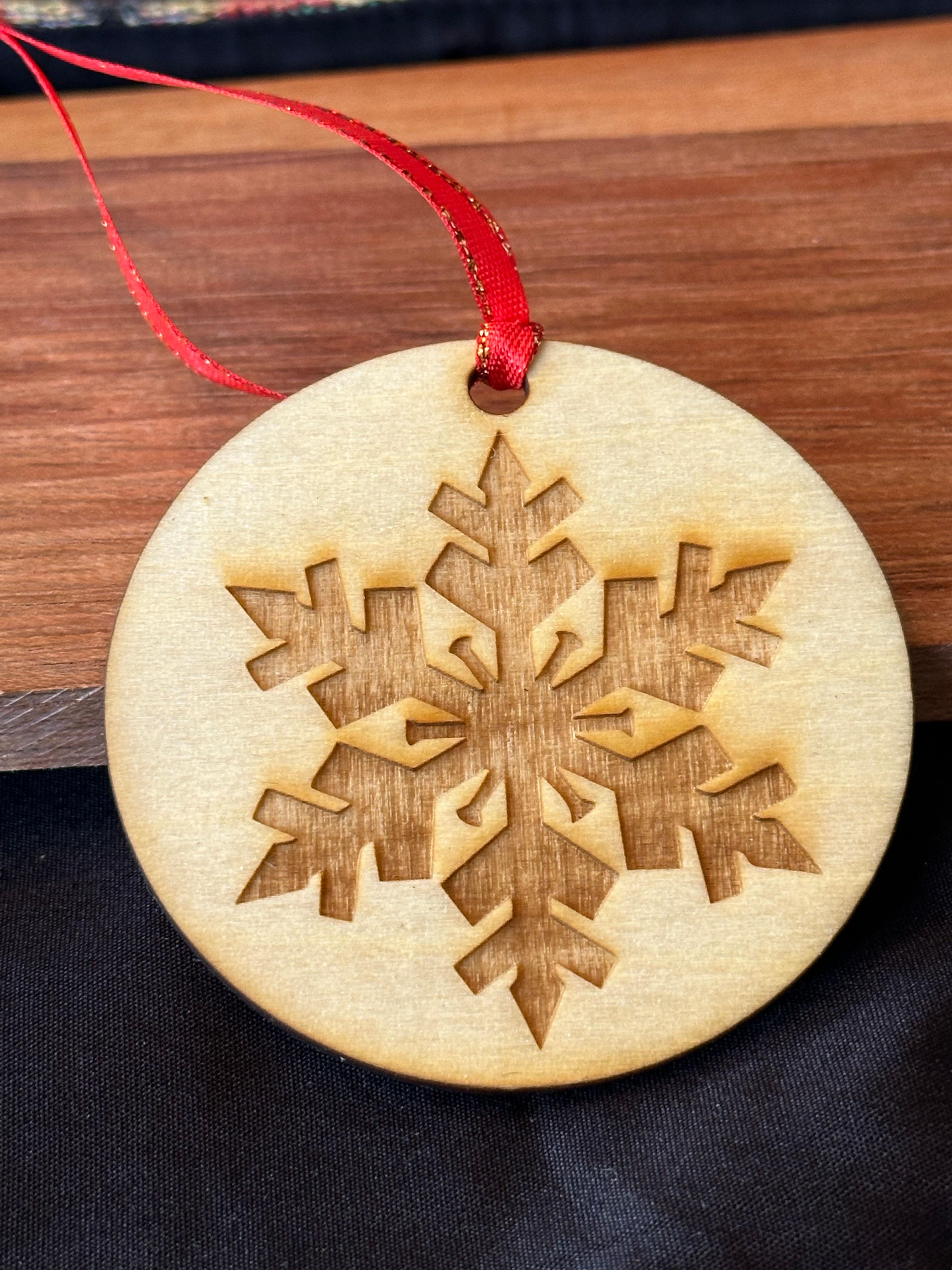 Snowflake Wood Ornament