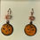 Miniatura: Earrings: filigree copper wire knitting enamel, copper ear wires