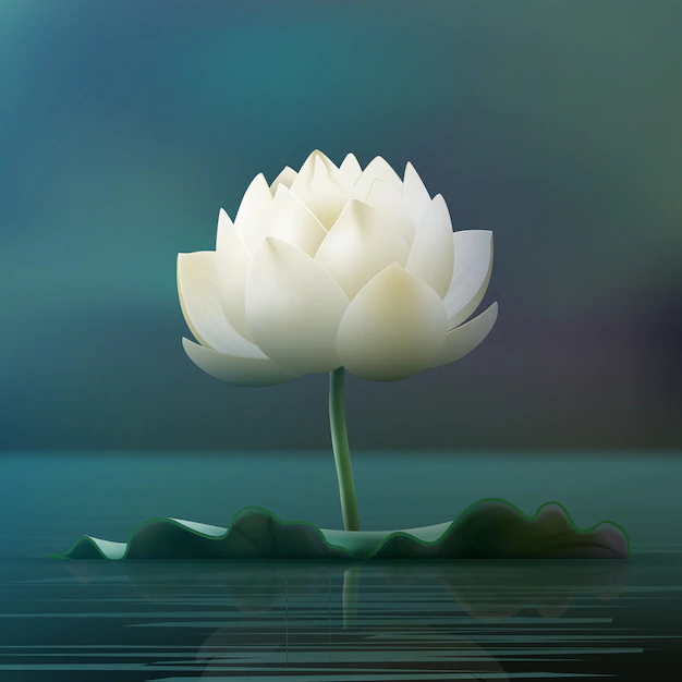 flower on lily pad