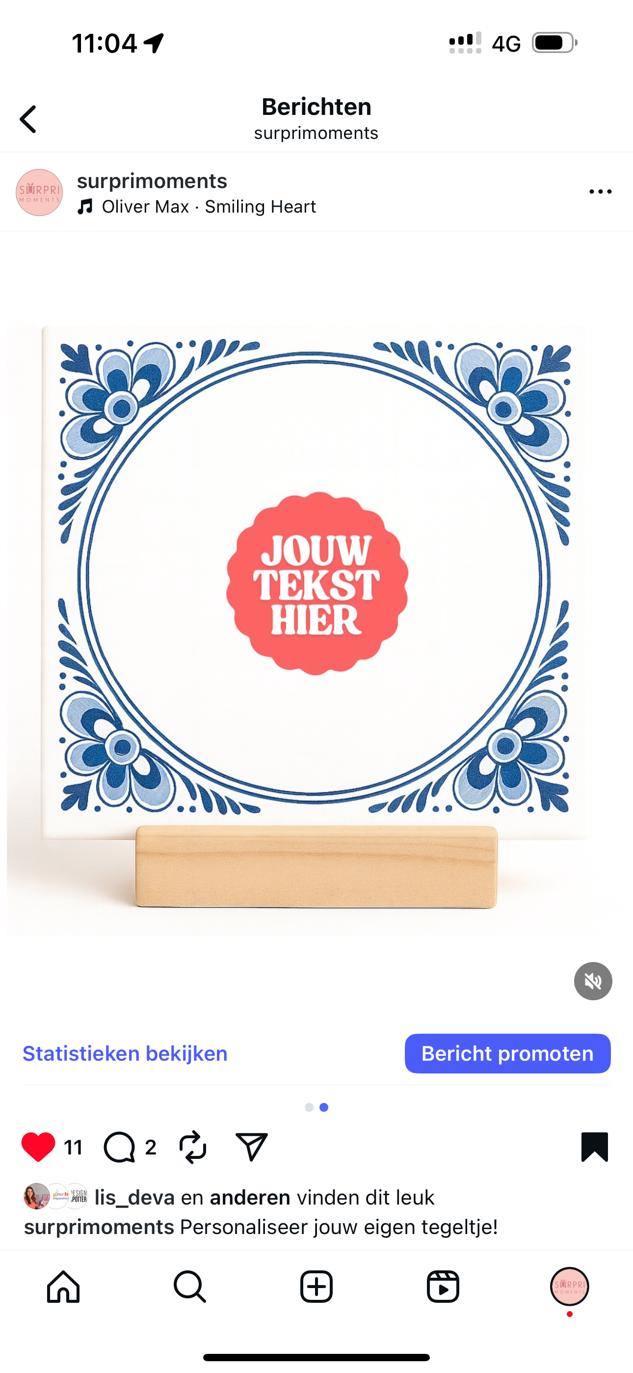 Eigen Tekst Tegel – Delfts Blauw Stijl