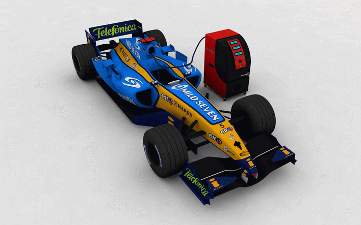 F1 avec le décalamineur
