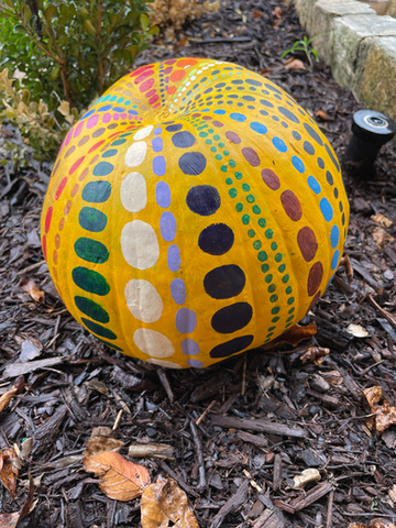 Pumpkin Polka Dots