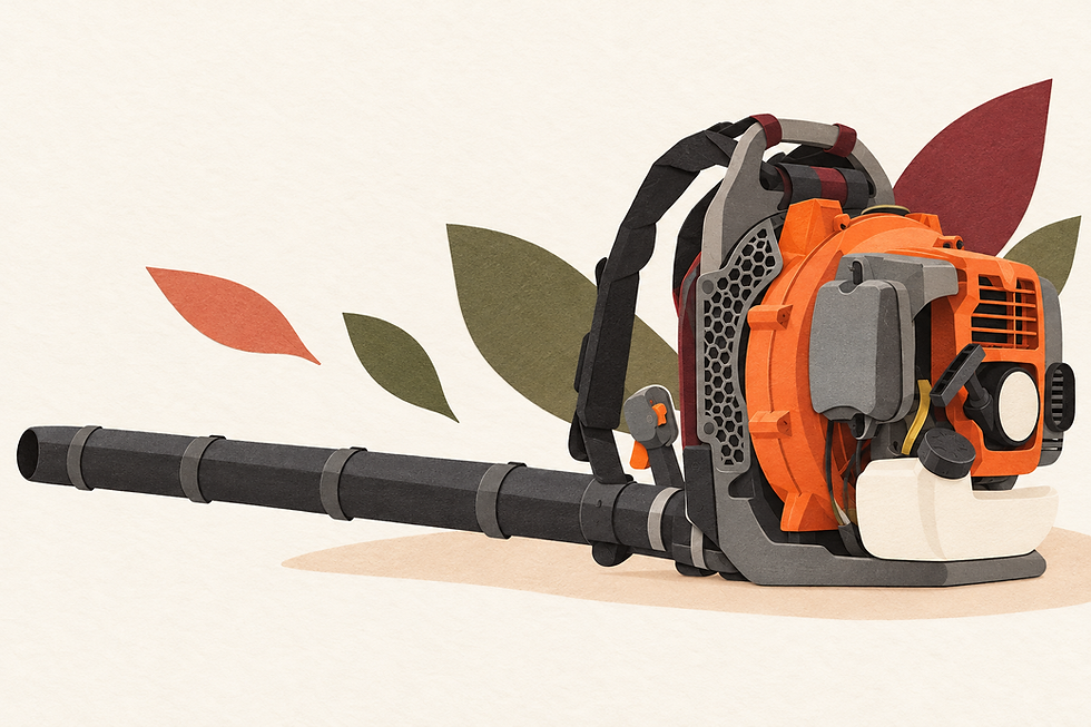 Husqvarna gas backpack leaf blower for a large wooded residential property