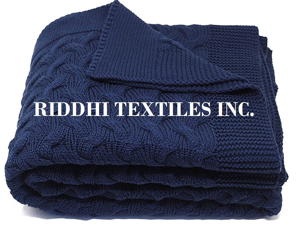 SWEATER KNIT THROW BLANKET RIDDHI TEXTILES INC.