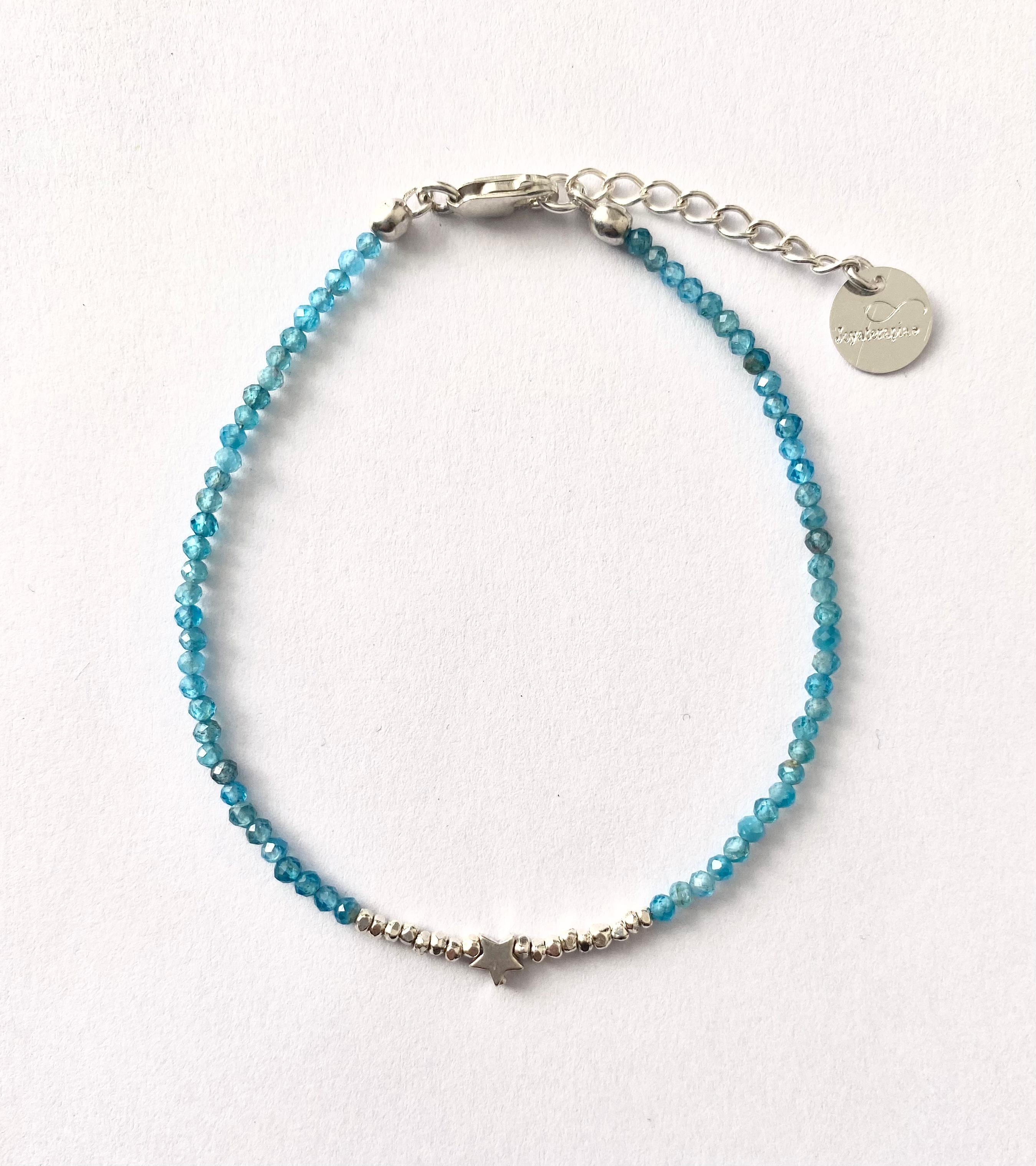 Pulsera estrellita apatita silver