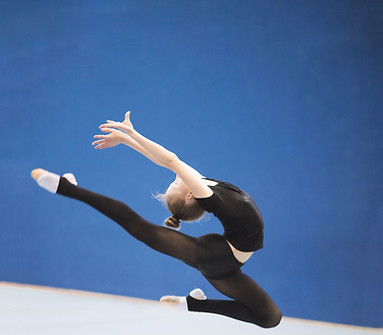 Gymnast Jumping