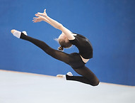 Gymnast Jumping